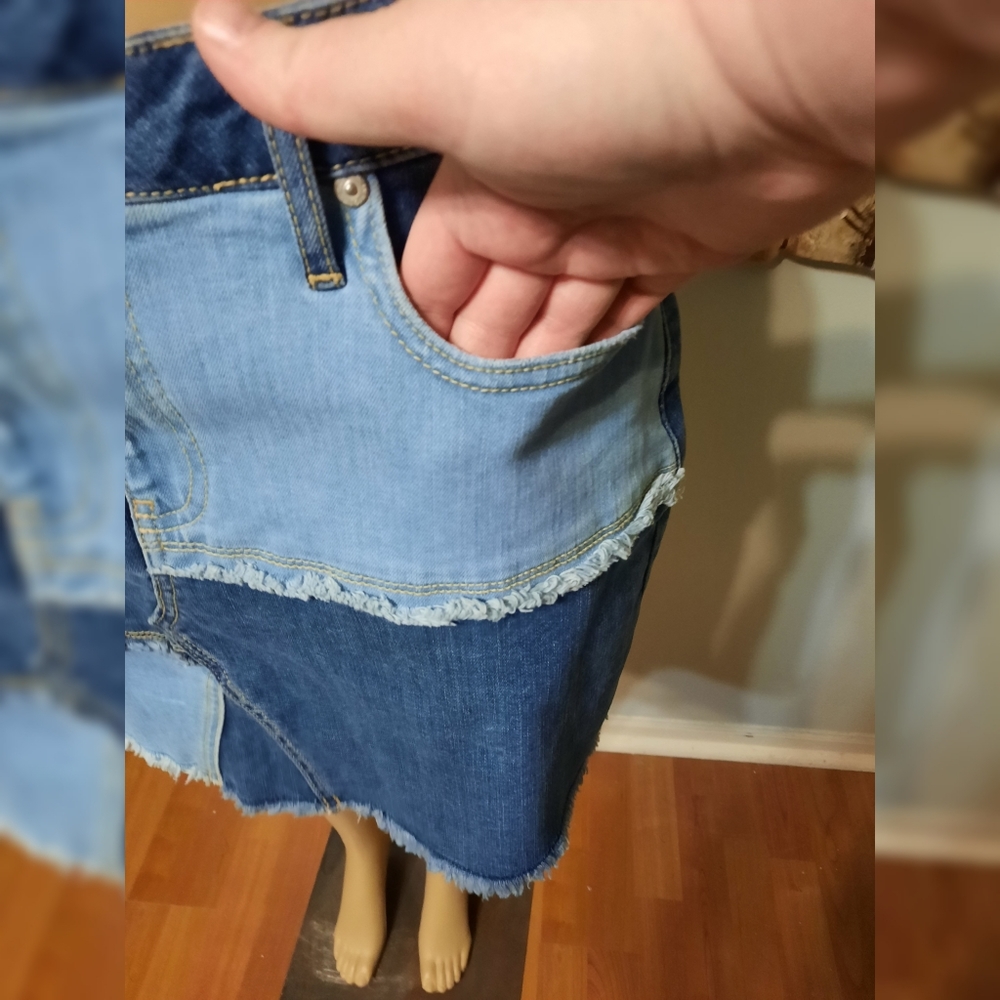 Junior's American Rag patchwork skirt - Picture 2 of 13
